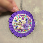 💜スミレ色のワンコバレリーナチャーム