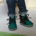 オビツ11用の革靴  緑色