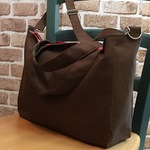 新作☆茶色帆布の2wayバッグ