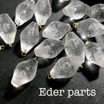 【4個】vintage  crystal designcharm