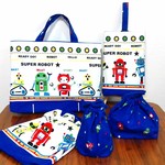 【K様オーダー品】靴入れと巾着の3点セット＊ロボットb