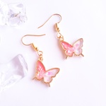 花色蝶々のピアス