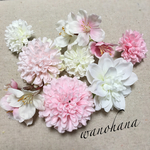 桜とピンポンマムの髪飾り