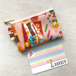  ミニミニフラットポーチ♡レトロポップスナックピンク