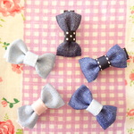 10.【1つ190円♡送料無料】ヘアクリップ♡デニム