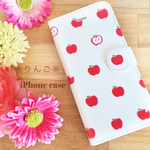受注製作です★可愛いりんごぃっぱい♡手帳型iPhone/Android＊case