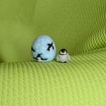 babyペンギンinたまごのおうち 羊毛フェルト