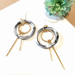 マーブルフープピアス