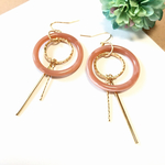 マーブルフープピアス