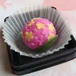 和菓子マグネット　あじさい　ピンク