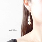 【new】連なるコットンパール♢ピアス