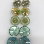 限定品20～21ｍｍ◇10個入◇　グリーン　ペアアソート春夏ボタン