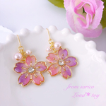 夜桜 パールのゆらゆら ピアス
