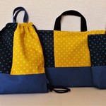tさまオーダー品・黄色の星の通学3点セット