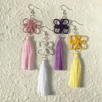 【受注製作】新色！お花と房飾りのピアス