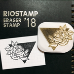 【riostamp】花と三角