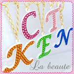 【イニシャル】*SWAROVSKI*キーホルダー♡スワロフスキー 選べる17色