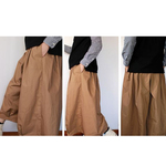 ホースクロス・キャメルベージュ▼ボリューム控えめタックパンツ▼M
