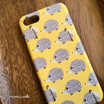 シンプルハリネズミ（黄）北欧/動物のスマホケースiPhone/Xperia/Galaxy/ARROWS/AQUOS/Andorid