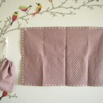40×60_ランチョンマット袋付<水玉/チェック>_#155_luncheon mat<40×60_dot/check>