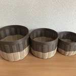 【cb400good様専用】ツートン丸かごセット