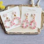【オーダー品】ピンクのリングデザイン　イヤリング/ピアス