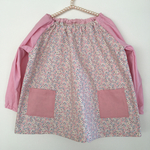 【受注製作】100・110スモック ☆ピンク花