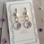 Flower petal &コットンパールピアス/イヤリング