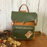 よしま様オーダー品＊イエロー・キャメル×オリーブ・グリーンのお洒落リュック🌿