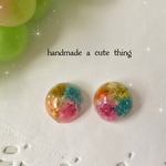 春のお花カラフルドーム【ピアス/ノンホールOK♡】