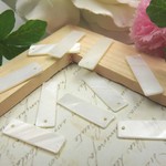 シェルパーツ 30個セット★レクタングル/長方形★シェルチャーム 貝 シェルビーズ