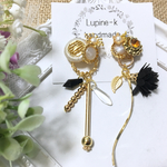 No.17:アシメ＊アンティークボタンピアスorイヤリング♡