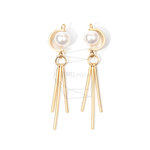 ERG-621-MG【2個入り】バーパールピアスチャーム,Bar With Pearl Earring Charm