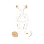 ERG-622-MG【2個入り】ウエービーワイヤピアスキャッチ,Wavy Wire With A Disk 