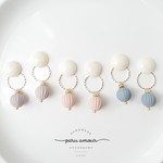 NEW!春色ビーズのカボションピアス／イヤリング ♡卒業式入学式にも♡