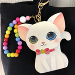 【新作】可愛い 白猫 キーホルダー ストラップ【バッグ チャーム】【猫】