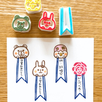 [選べる]くま・うさぎ・ひよこ・バラの記章はんこ