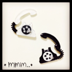 黒電話ピアス【イヤリング対応】