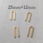 importメタルU型コネクターチャーム ゴールド 4個入り