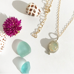 《silver925&gold filled》Ethiopian opal×heart❤︎necklace