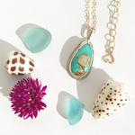 《silver925&gold filled》 turquoise×happy vibes❤︎necklace