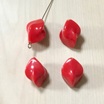 VINTAGE RED NUGGET BEADS