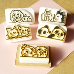 ぷにむぎゅアニマル　消しゴムはんこ　<パンダ･ねこ･いぬ･とり･ハリネズミ･りす>