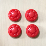 VINTAGE RED ROUND FLOWER DESIGN CABOCHON PARTS