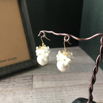 ✳︎コットンパールの花冠ピアス✳︎