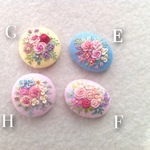 【再販×7】フェルトの春の花刺繍ヘアゴム or  ブローチ