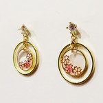 ゆらゆらダブルフープのさくらイヤリング・ピアス