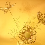 さし花 ２本セット【蝶+パール】