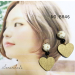 No.B046 オシャレな❤︎ ゴールド×アンティーク お洒落ピアス / イヤリング