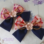 《 オーダー品 》つまみ細工髪飾り リボン♡
